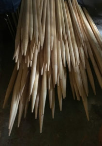 The sticks fresh out of the sawmill, ready for me to decorate